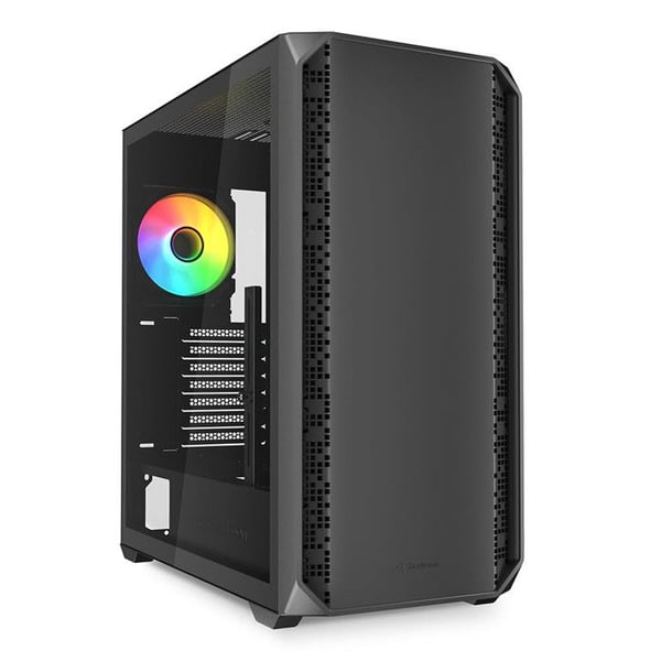 Sharkoon AK2 Chassi PC ATX Tempererat Glas RGB Svart Stort utrymme för hårdvara