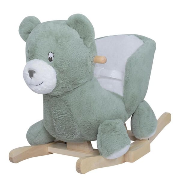 Gungdjur - Gungbjörn Honey - Grön lera - Trä och polyester - 3-punktssele
