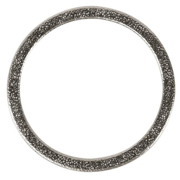 Smycke ring, metall, platt, 50mm hamrad, 1st, silver