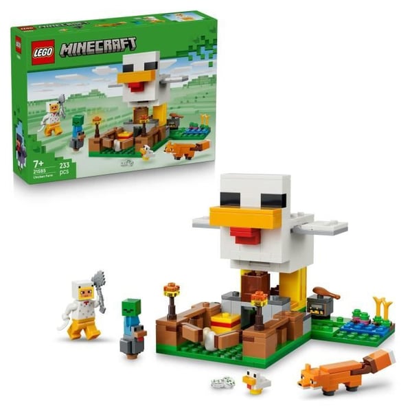 LEGO Minecraft 21585 Hönsgården - Byggleksak för Flickor eller Pojkar från 7 år