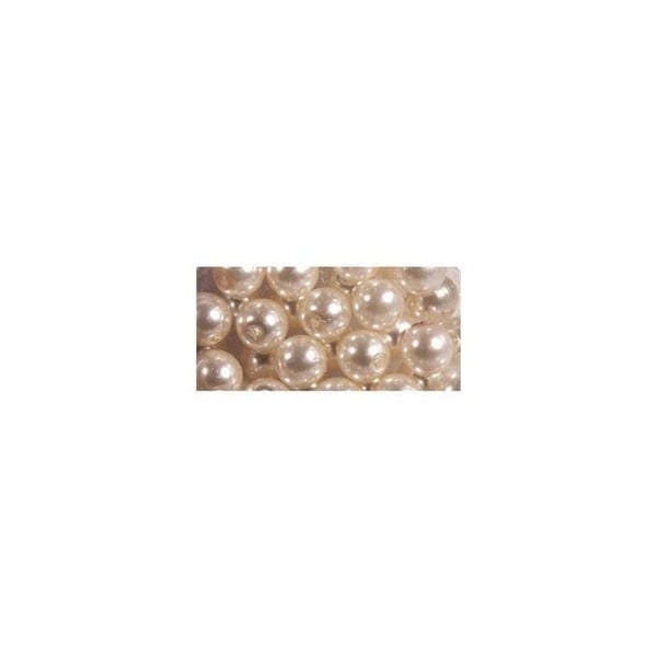 Renaissance Glaspärlor, 6mm förpackning 45st, vit