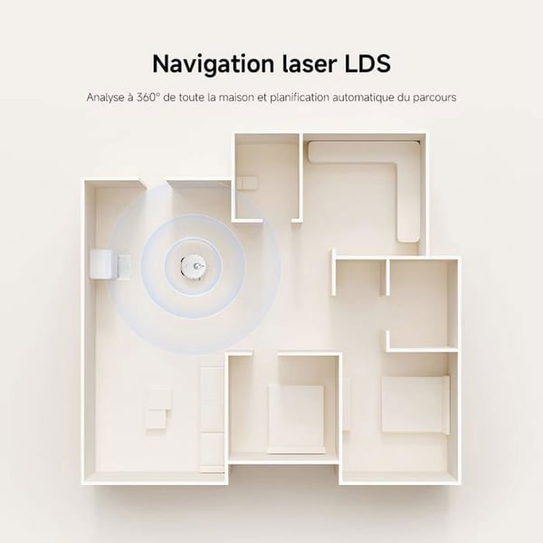 Robotdammsugare - Xiaomi - X20 Pro - Automatisk tömningsstation - LiDAR-navigering - 160 min driftstid