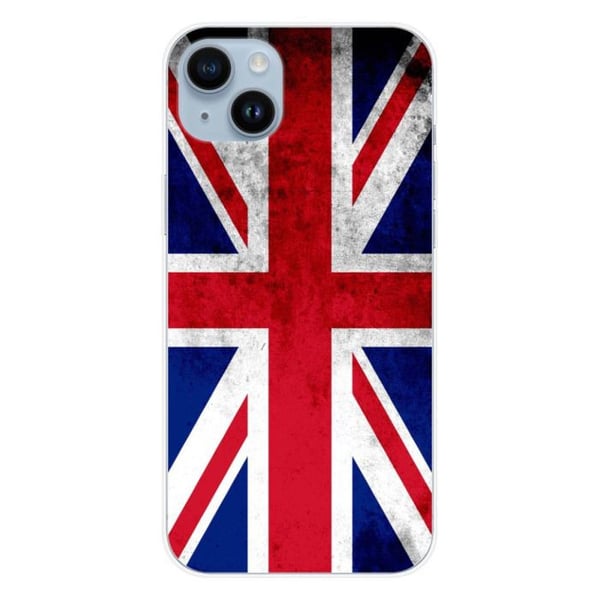 Tryckt silikonfodral som är kompatibelt med Apple iPhone 15 Plus England Flag