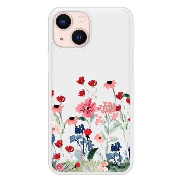 Siliconförstärkt tryckt skal kompatibelt med Apple iPhone 13 Mini Vår i blommor