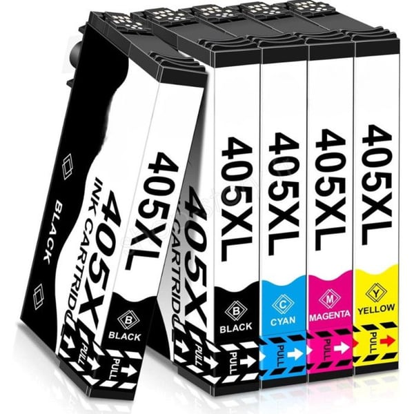 Pack med 5 kompatibla 405 XL-bläckpatroner för EPSON 405 XL-skrivare Pack med 5 kompatibla 405 XL-bläckpatroner för EPSON 405 XL-skrivare