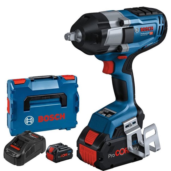 Boulonneuse 18V GDS 18V-1000 Professional + 2 batterier Procore 8 Ah + laddare + L-BOXX 136 - BOSCH - 06019J8302