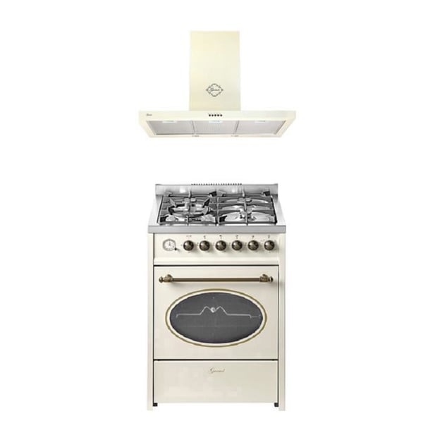 Gasspis - GURARI - GCH G 614 CR - 60 cm - 4 Kw WOK - Multifunktionell + fläkt GCH F 461 BG 9
