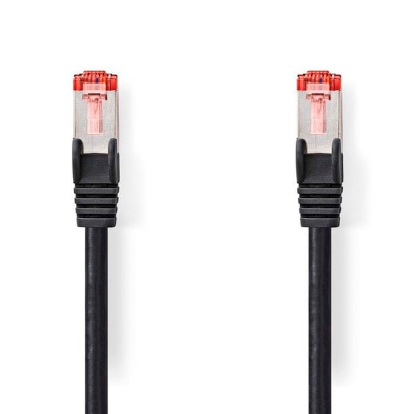 CAT6 nätverkskabel - NEDIS - CCGL85221BK100 - 10,0 m - S/FTP - Rund - LSZH - Svart