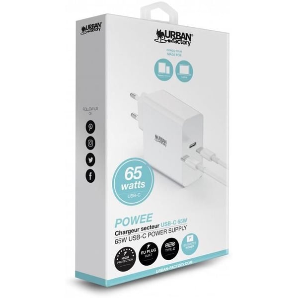 Nätladdare USBC - URBAN FACTORY - POWEE - 65W - PSC65UF