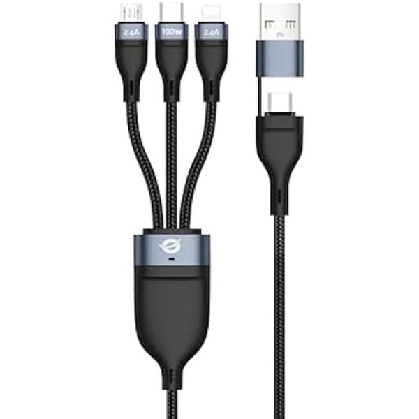 USB-C/A 3.0-kabel - CONCEPTRONIC - 3 i 1 - 100 W - 1,50 m - 480 Mbps
