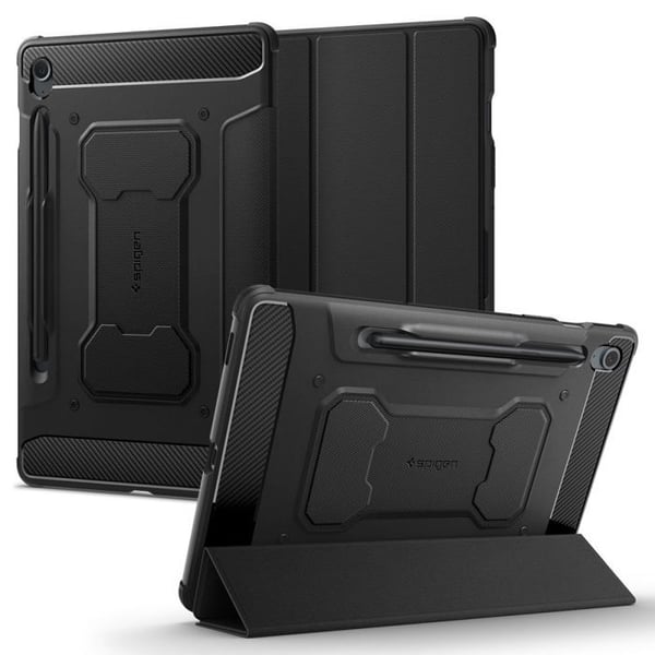 Cover til Samsung Galaxy Tab S9 FE - Spigen Rugged Armor Pro - Sort