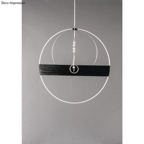 Metalringar, vit lack, 40 cm