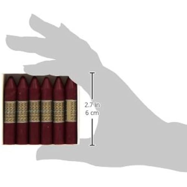Färgpennor - MANLEY - Manley-11 - 12 stycken - Färg Röd Bordeaux - Vax
