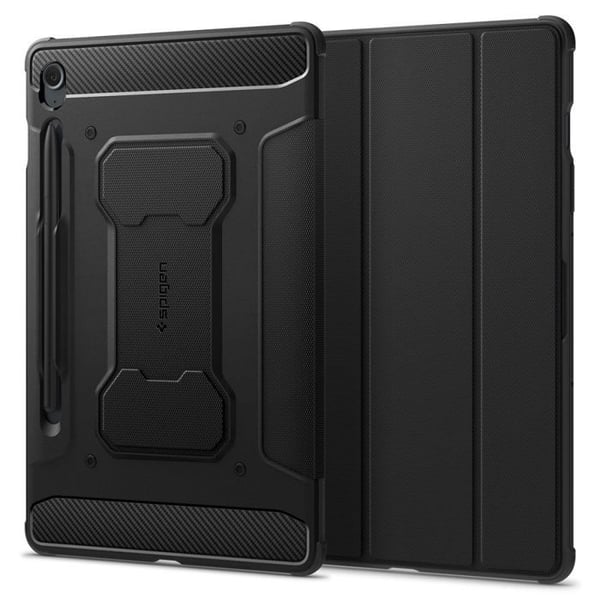 Cover til Samsung Galaxy Tab S9 FE - Spigen Rugged Armor Pro - Sort