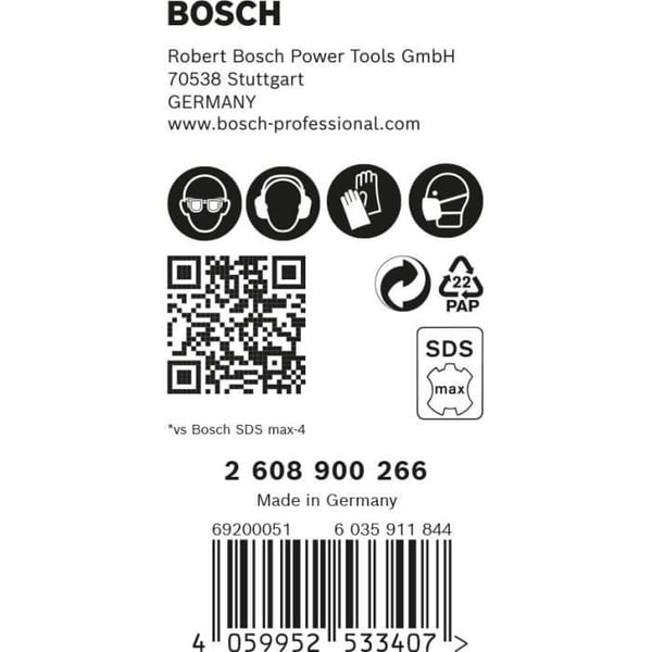 Bor för slagborr EXPERT SDS max-8X 20 x 400 x 520 mm 5 st - Bosch Tillbehör 2608900266