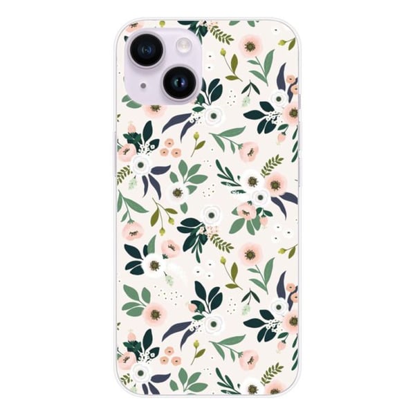 Siliconefodral med tryck kompatibel med Apple iPhone 14 Blommor
