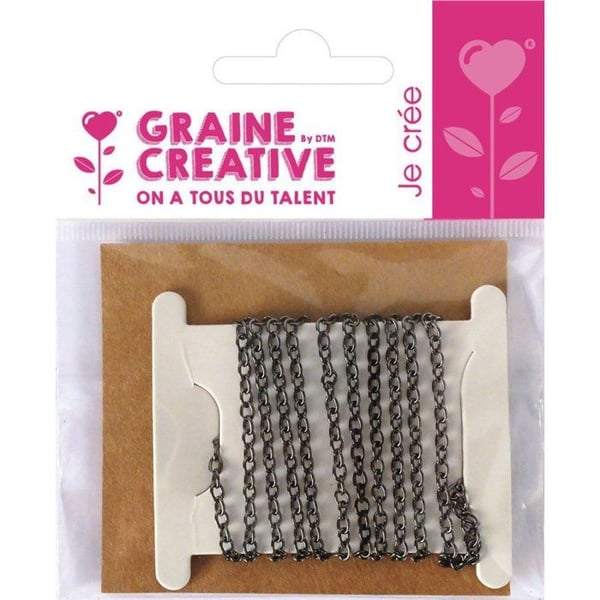 Graine Créative - Kedja jaseron Ø3mm Antracit Per meter