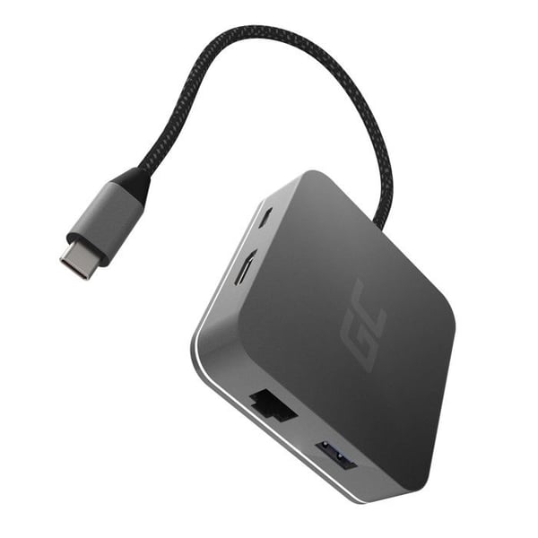 Green Cell 6 i 1 USB-C Adapter HUB Dockningsstation