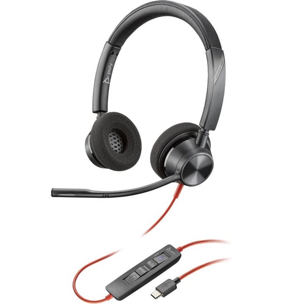 Hörlurar - HP - Poly Blackwire 3320 - Stereo - USB-C - USB-C/A-adapter
