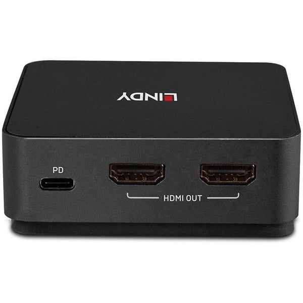 KVM-switch - LINDY - 2 portar Typ C - Dual HDMI 4K60 - Ultra HD 4K60Hz - MST och SST