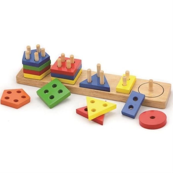 Utbildningsspel - VIGA - 6934510585587 - Flerfärgad - Från 18 månader - Färg-, form- och hål-sortering