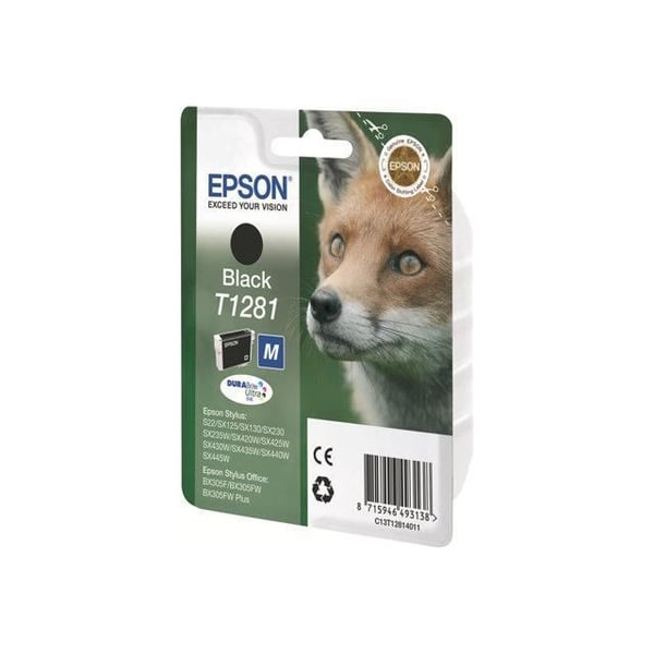 EPSON bläckpatron T1281 Svart - Fox (C13T12814012)