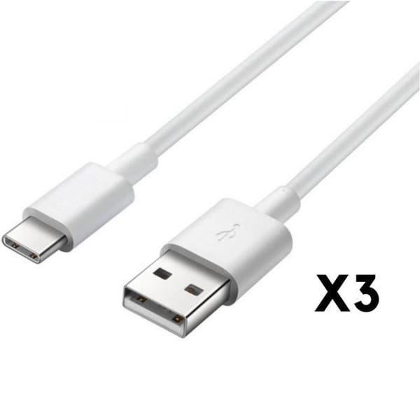 USB-C-kabel för Sony Xperia 1 - Xperia 5 - Xperia 10 - Xperia L4 - Typ USB-C Vit 1 Meter [LOT 3] Phonillico®