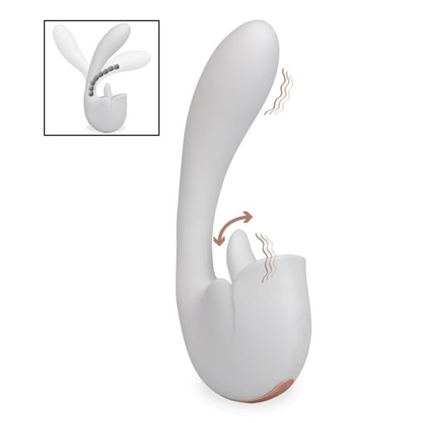 Rabbit vibrator med tunga Adore - Vit