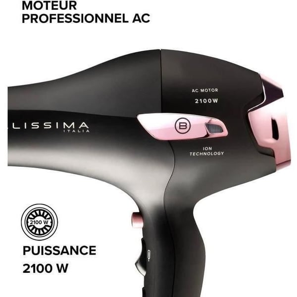 Hårtørrer - Bellissima - Professional Ionic Lightweight P7 3000 - Koncentrator + Diffuser - 3 hurtigtørrende temperaturer - 2100W