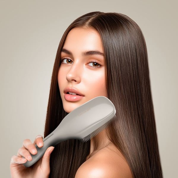 Cecotec Brosse Soufflante HairCare Revitalize Champagne. Värmande stylingborste med 5 teknologier, vibrationsmassage.