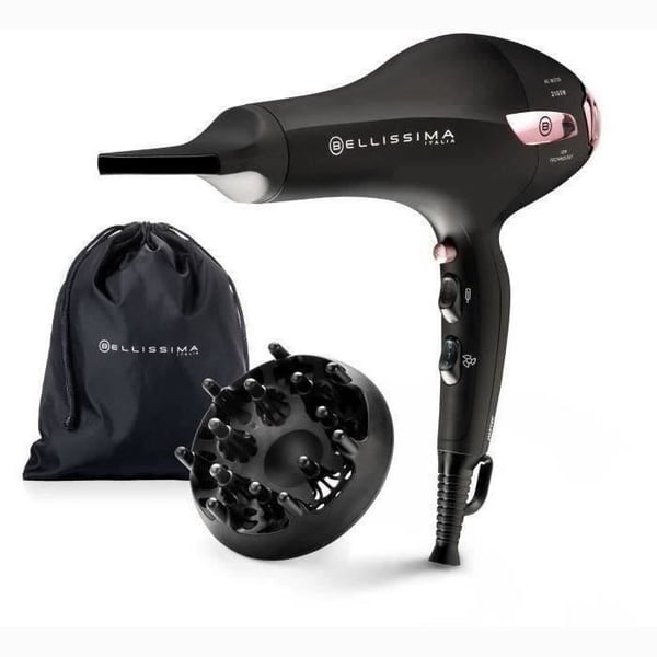 Hårtørrer - Bellissima - Professional Ionic Lightweight P7 3000 - Koncentrator + Diffuser - 3 hurtigtørrende temperaturer - 2100W