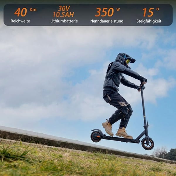 KuKirin S1 MAX 36V10,4Ah elektrisk scooter, sammenfoldelig off-road 8 tommer
