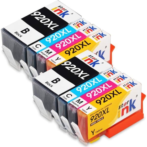 Bläckpatroner - 123 DESIGN - 920XL - Hög avkastning - Paket med 8 - Flera färger