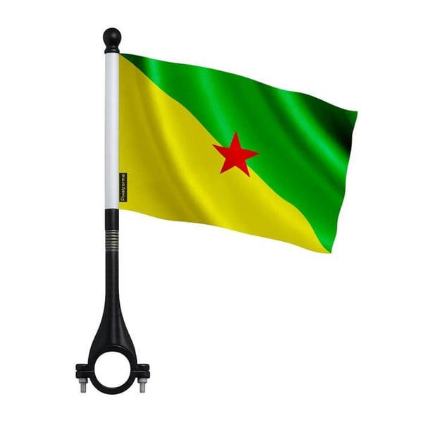 Flagga Cykel Guyana i Polyester – 14 x 21 cm – Cykelflagga – 10 stycken