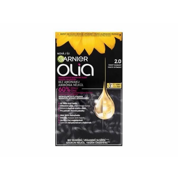 Hårfärg - Garnier Olia 60g - 2 Svarta Diamanter - Färgat Hår - Blanding