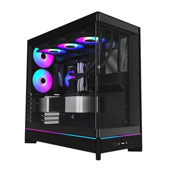 PC-chassi - MONTECH - HS02 - ATX Mid-Tower - Krumt glas - Effektiv ventilation - Omvänd design