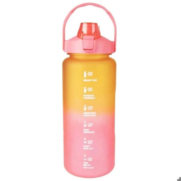 Sportflaska - EXCELLENT - KO-997100490ruzo - 2000 ml - Rosa/gul - Hållbar