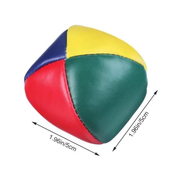 Jongleringsbolde - Mini PU Læderbolde - 6 Pakke - Multifarvet - 5 x 5 cm