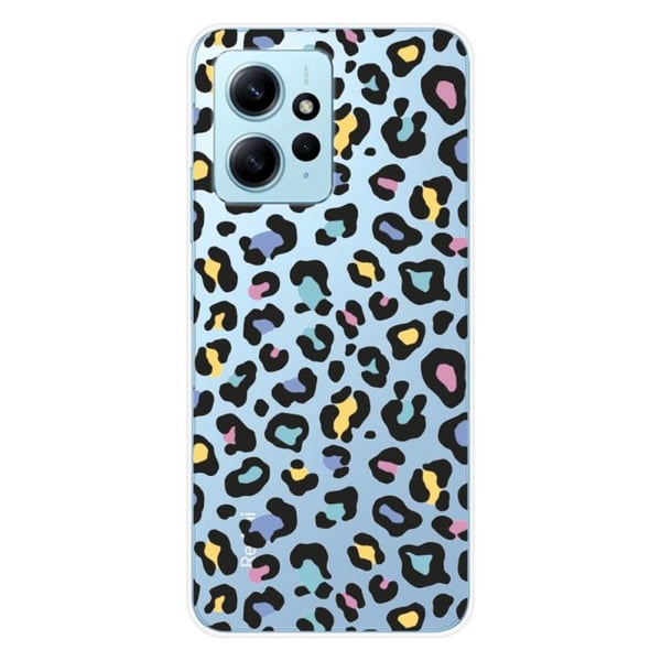 Tryckt silikonfodral kompatibelt med Xiaomi Redmi Note 12 4G Färgglad leopard