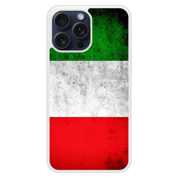 Siliconfodral med förstärkt tryck kompatibel med Apple iPhone 15 Pro Max Italiens flagga
