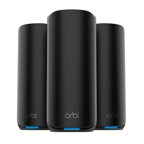 NETGEAR Orbi 870 Pakke 3 — Tri-band Wi-Fi 7 mesh-system 21 Gbit/s, sort