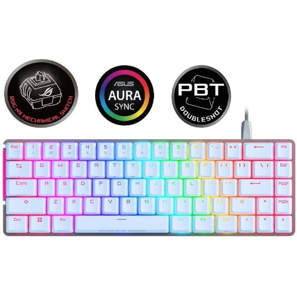 Spelklaviatur - ASUS - ROG FALCHION ACE - Mekanisk - Ergonomisk - Trådad - Ljusmåne