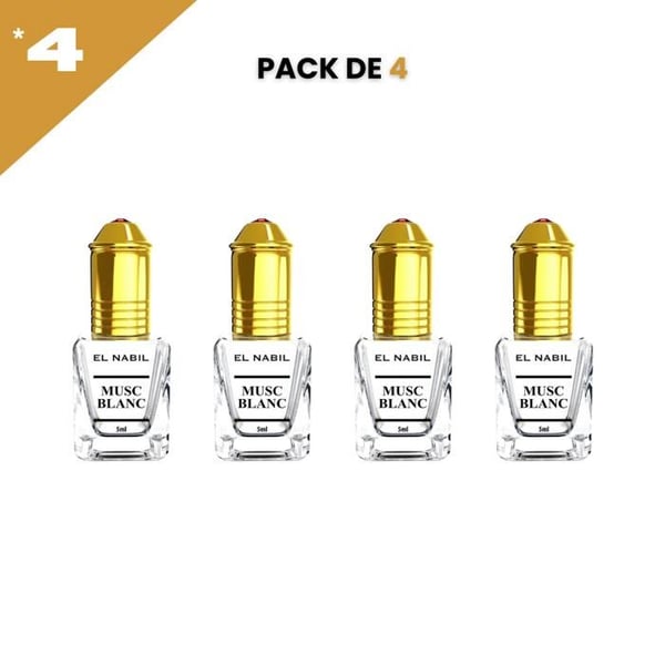 el Nabil Musc Blanc Parfym Koncentrat Utan Alkohol 12*5ml 4*5ml