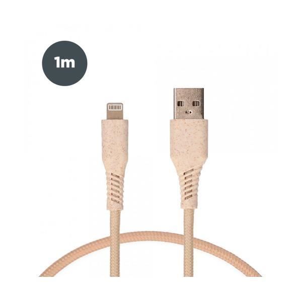 USB-kabel till Lightning - KSIX - B0914ECO02 - Vit - 1 meter - Laddning och synkronisering