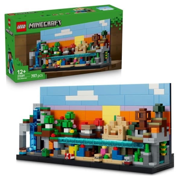 LEGO Minecraft 21589 Mini Biomes - Rakennuslelu pojille tai tytöille alkaen 12-vuotiaista