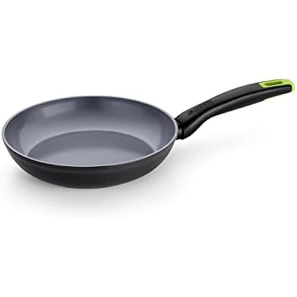 MONIX Eco Nature - Återvunnen smidd aluminium stekpanna, förstärkt non-stick keramik, alla värmekällor inklusive induktion, 26 cm