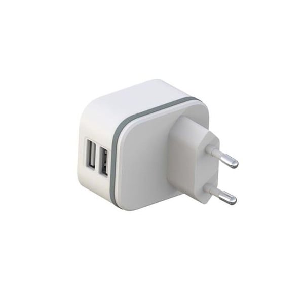 HQ-Power USB-laddare, med 2 USB-portar, 5V 4.8A 24W, idealisk för mobiltelefoner, smartphones, surfplattor, GPS och mer