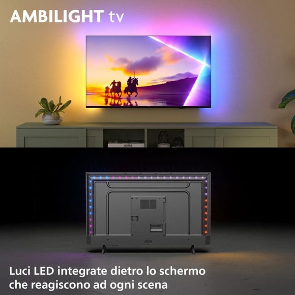 Philips Smart TV 43PUS8510 43" QLED 4K Ultra HD Ambilight Sort