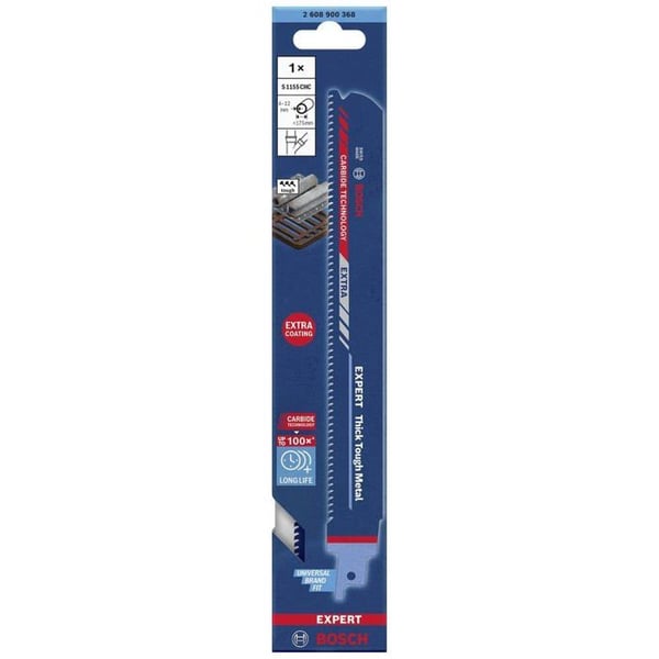 Bosch Tarvikkeet 2608900368 EXPERT « Paksu kova metalli » S 1155 sahalaita CHC, 1 kappale Sahalangan pituus