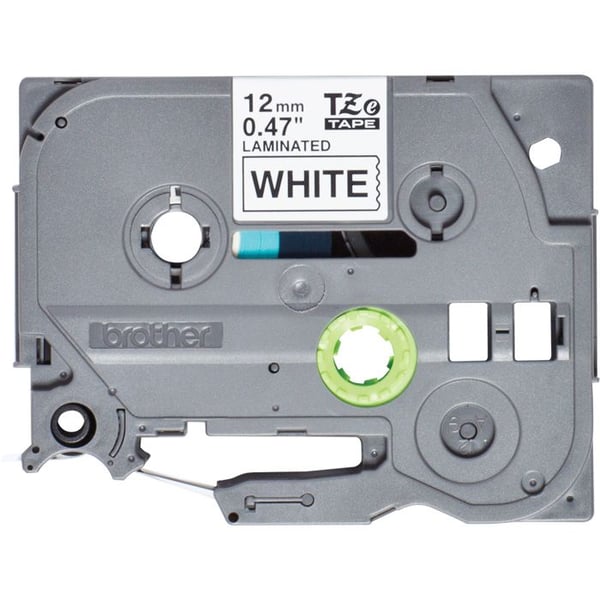 Laminatbånd 12 mm sort/hvid - Brother - TZE-231S (LAM.) - 4 m - Vand-/kemikaliebestandig